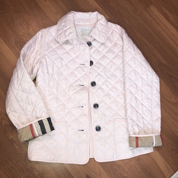 Burberry Other - Burberry NWOT Girls Pink Quilted Classic Coat